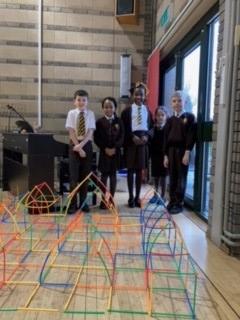 The children in Extended Day worked together to build a castle.